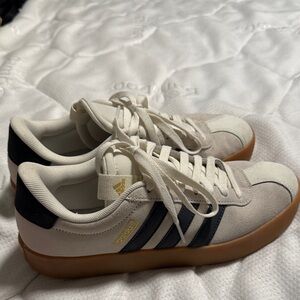 Adidas women’s Beige and Navy Sneakers